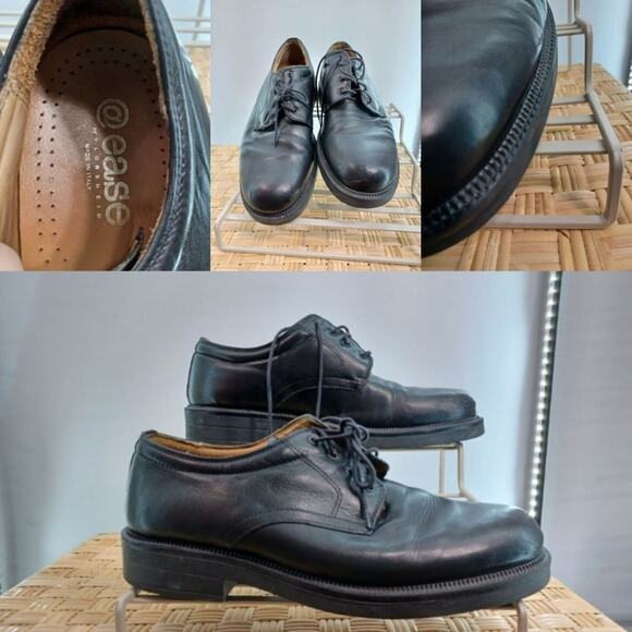 Ease by Florsheim Black Lace Up Oxfords Made in Italy Size 10 D - Picture 2 of 9